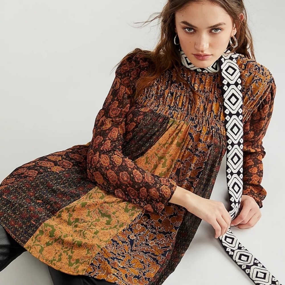 NWT Free People Bohemian Long Sleeve Top